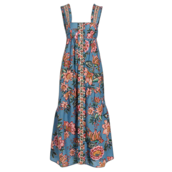 NWT Farm Rio Wonderful Bouquet Cotton-Blend Maxi Dress - XL - Picture 1 of 16